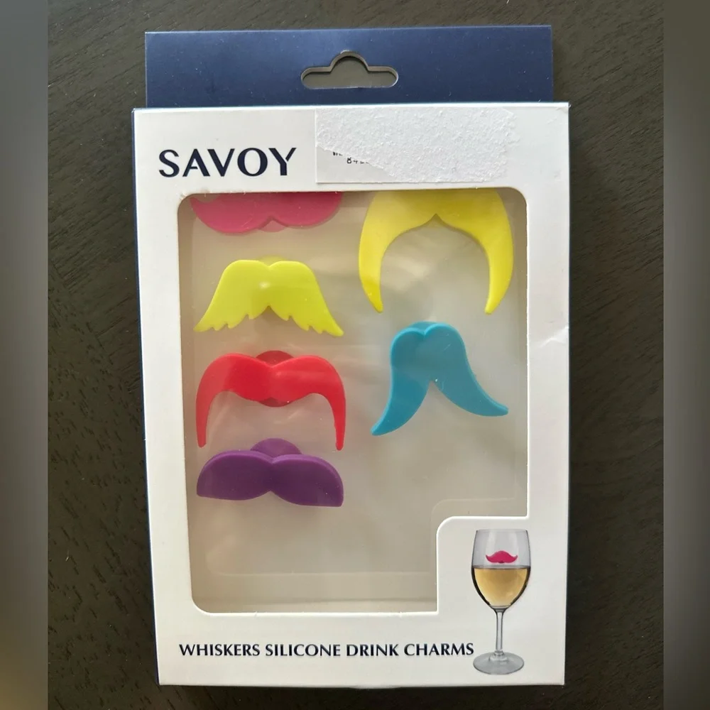 Whiskers Silicone Drink Charms & Cat Glass Markers